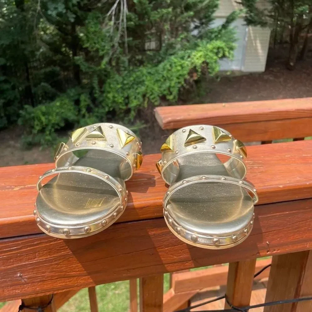Azalea Wang Women's 8.5 Gold Sandals